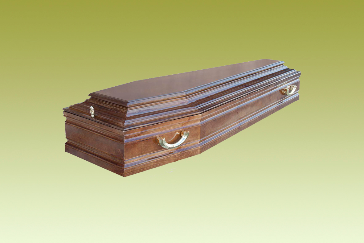 Гроб Агат, шестигранник, глянец, с постелью