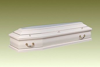 Гроб Саркофаг белый, с постелью