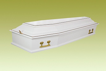 Гроб Б-6 белый, с постелью
